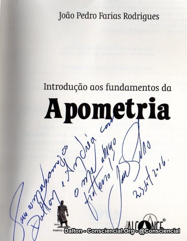 Autógrafo João pedro da CAsa do jardim - Fundamentos da Apometria