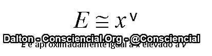 E é aproximadamente igual a x elevado a v