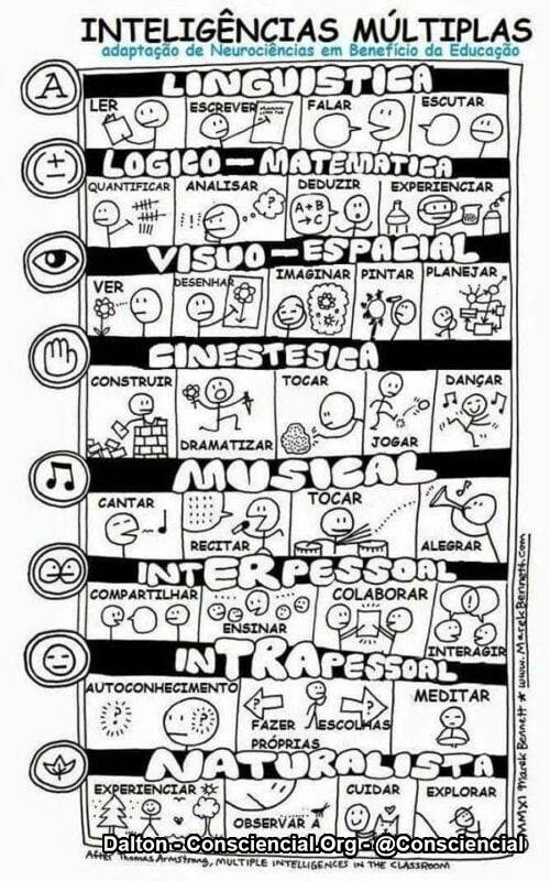 INTELIGÊNCIAS CARTESIANAS X INTELIGÊNCIAS CONSCIENCIAIS -inteligências multiplas