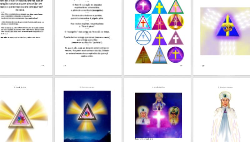 Imagens coloridas no final do livro O Dharma e suas Leis