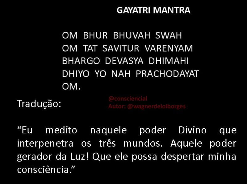 GAYATRI MANTRA E TRADUÇÃO POR WAGNER BORGES