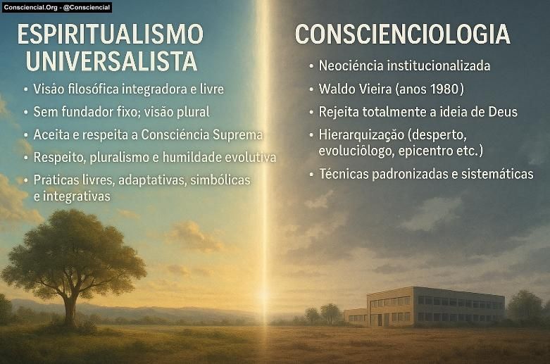 DIFERENÇA ENTRE ESPIRITUALISMO UNIVERSALISTA E CONSCIENCIOLOGIA