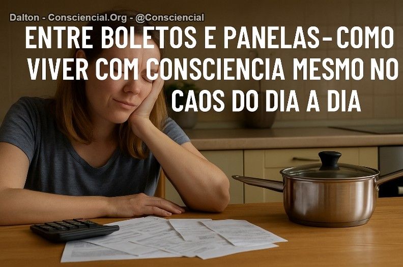 ENTRE BOLETOS E PANELAS - COMO VIVER COM CONSCIÊNCIA MESMO NO CAOS DO DIA A DIA